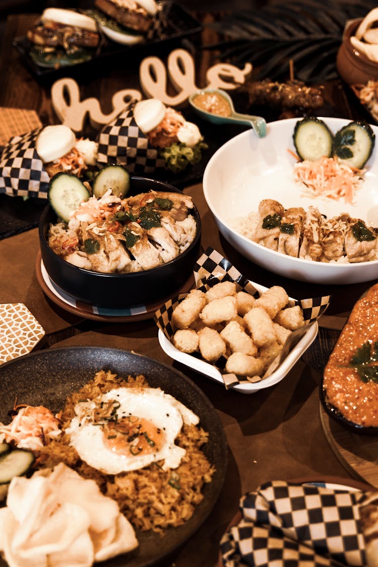 Variety Of Cooked Food On The Table