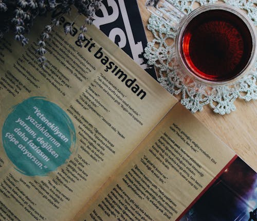 Tea and Book in Turkish