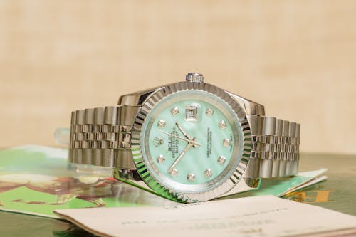Free Close-Up Photo of a Rolex Wristwatch Stock Photo