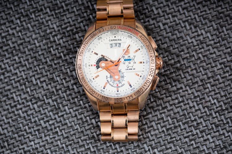 A Chronograph Golden Watch