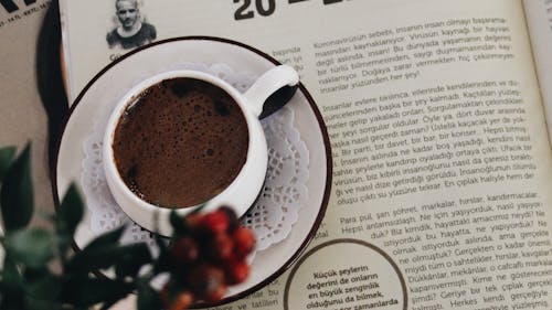 Coffe on Open Book in Turkish