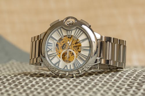 Free Silver and Gold Chronograph Watch Stock Photo