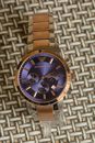 Gold Watch With Metallic Watch face