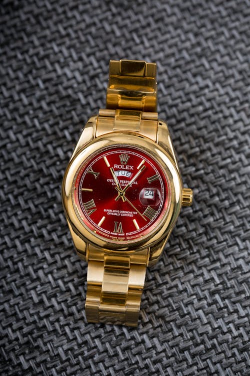 Free Gold Watch from Above Stock Photo