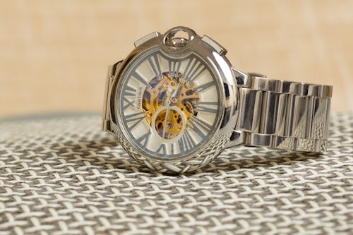 Free Silver and Gold Chronograph Watch Stock Photo