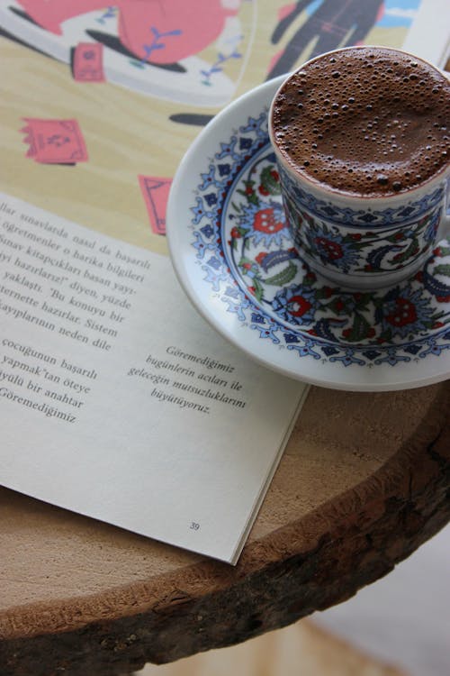 Overhead Shot of a Cup of Coffee