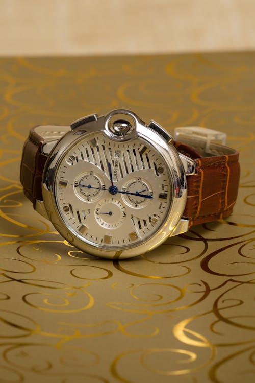 Free Close-up of a Cartier Wristwatch Stock Photo