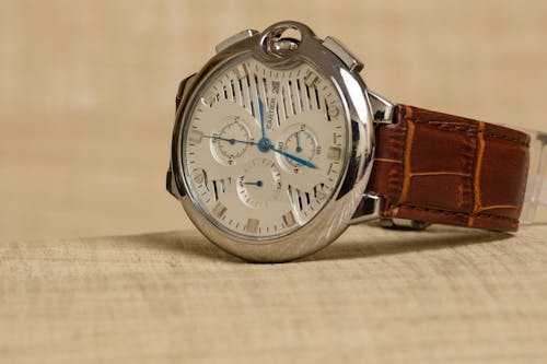 A Silver Chronograph Watch