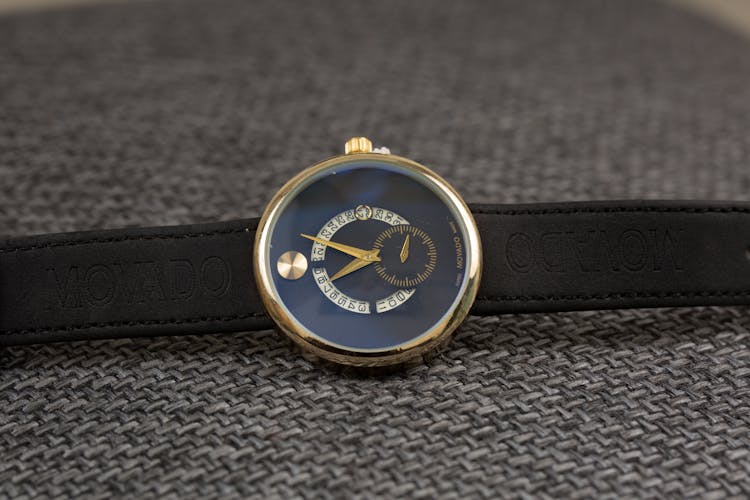 Luxurious Watch Lying On Fine Fabric