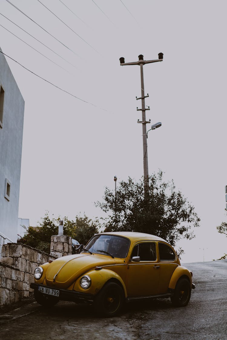 Vintage Yellow Car