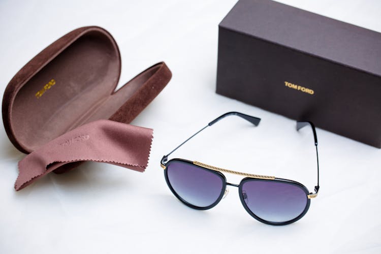 Tom Ford Purple Sunglasses And Velvet Case