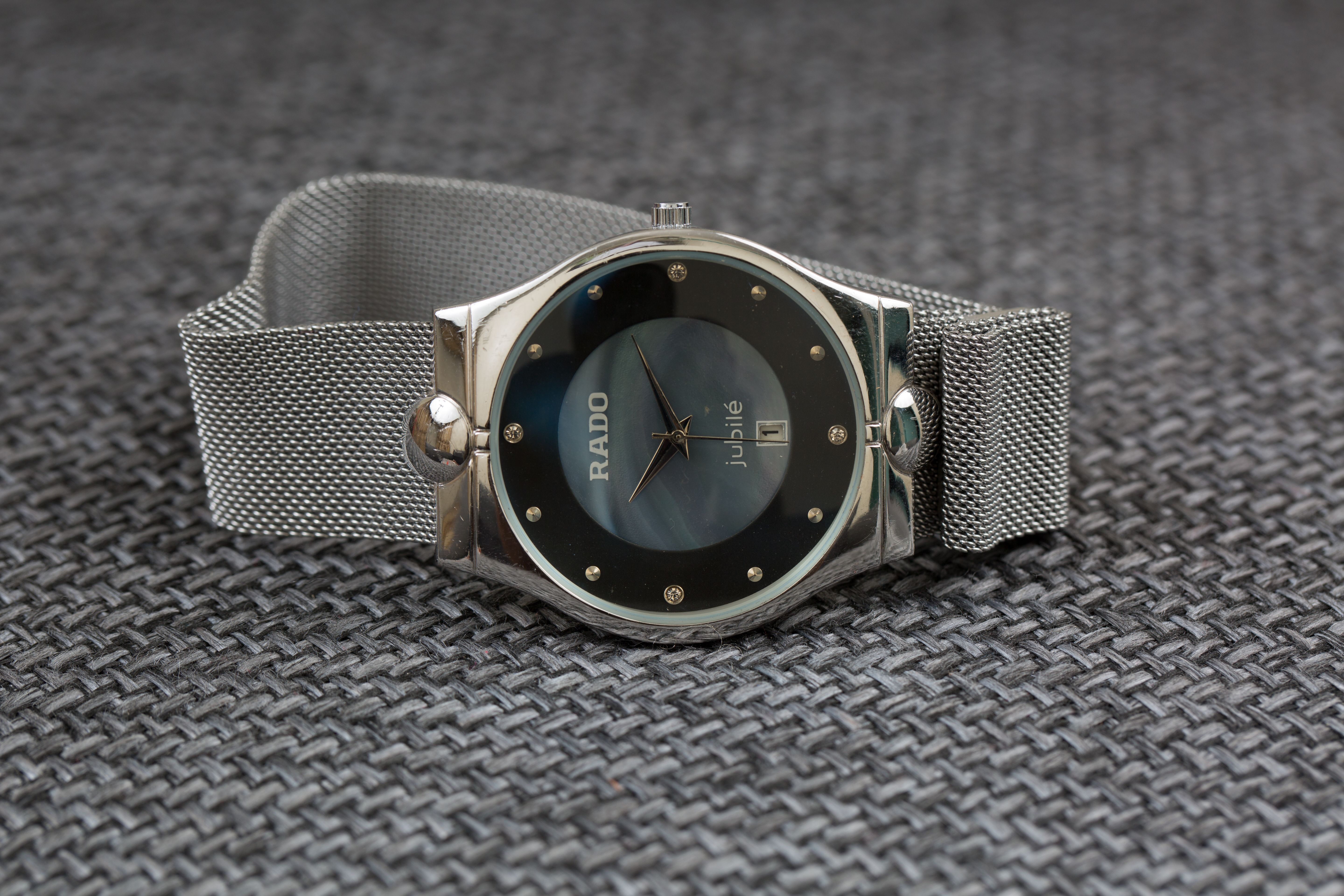 Round Gold-colored Rado Analog Watch With Link Band · Free Stock Photo