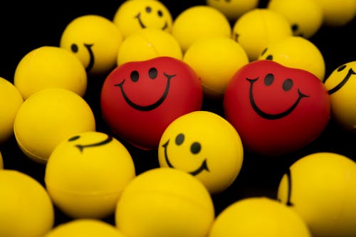 Free Yellow and Red Smiley Balls Stock Photo