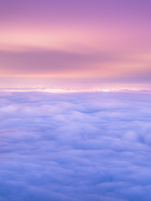 Clouds Under Pink Sky