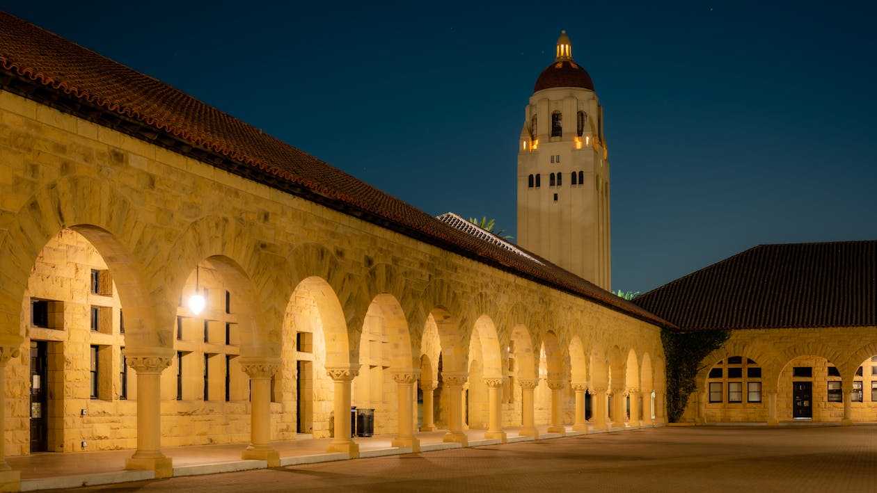 Free Hoover Tower at Stanford University  Stock Photo