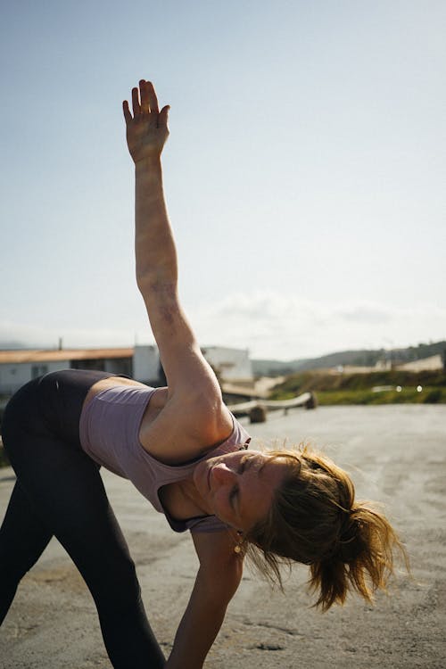 Woman Stretching Outdoors