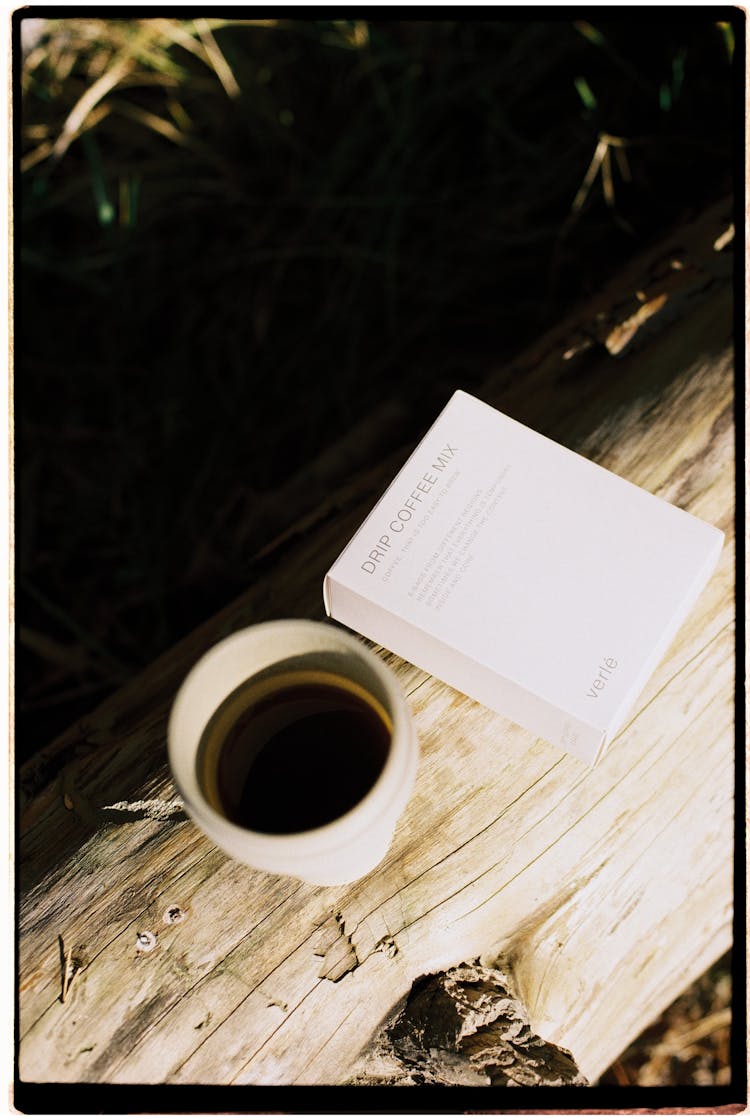 Coffee Cup And Box On Tree