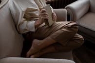Close up on woman Sitting with Book