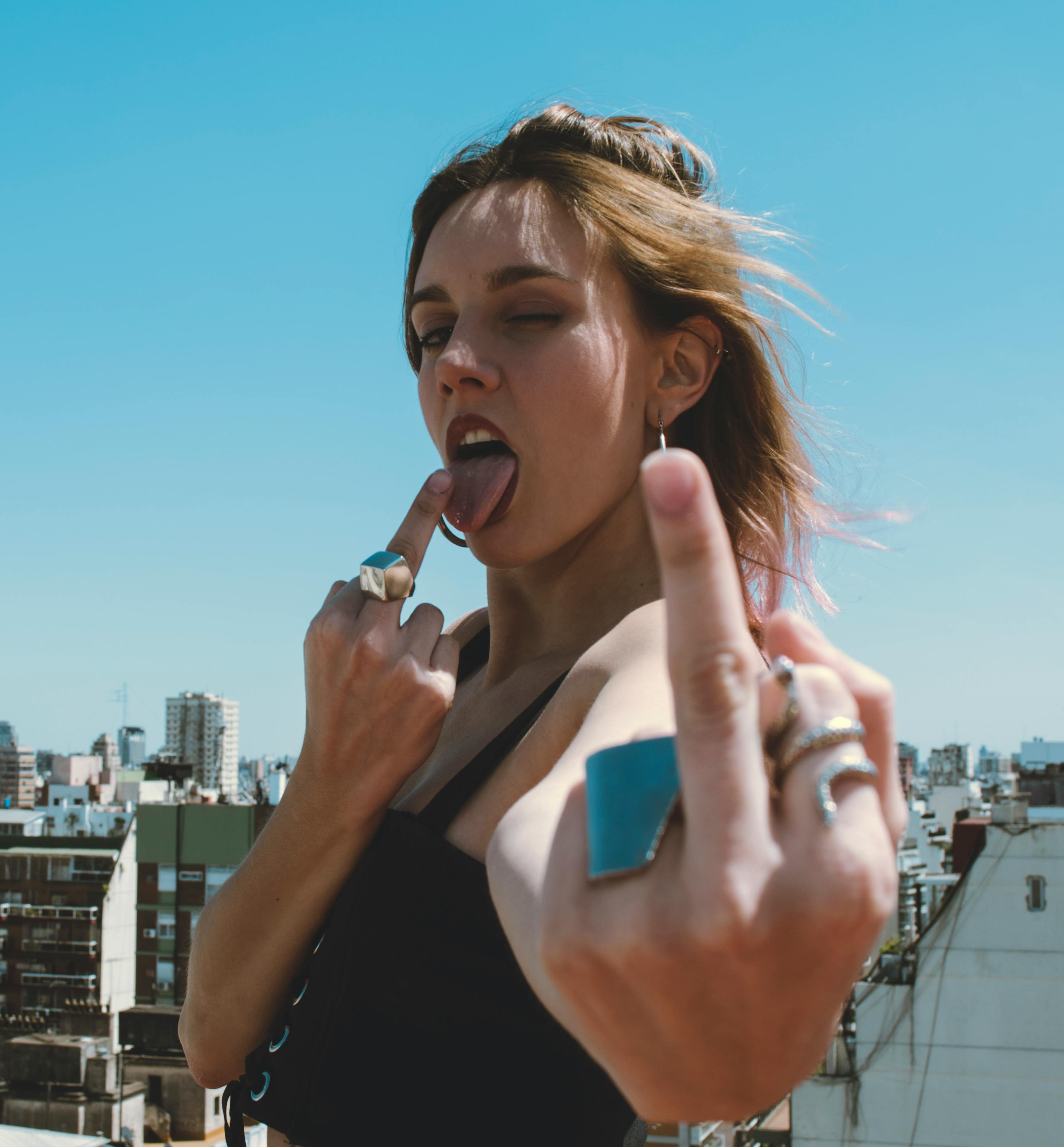 Woman Making Hand Sign \u00b7 Free Stock Photo