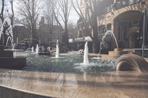 Základová fotografie zdarma na téma Amsterdam, budova, fontána