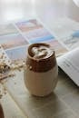 Coffee in Big Glass on Turkish Book