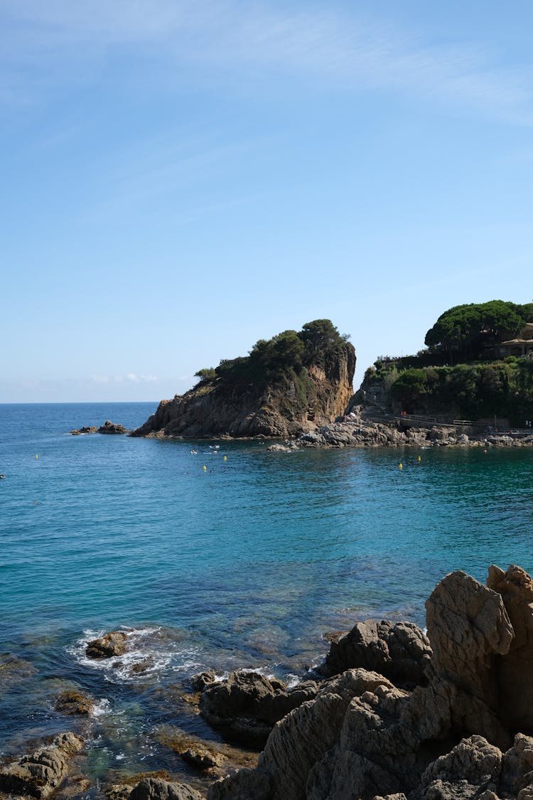 A Shot Of A Rocky Coastline 