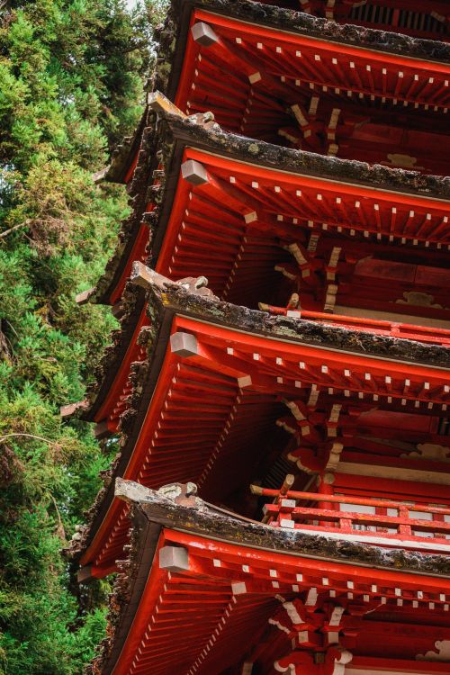 Close-up of Red Pagoda · Free Stock Photo
