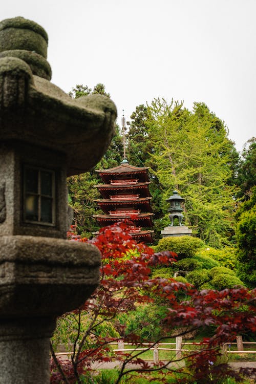 Pagoda in Japanese Garden 