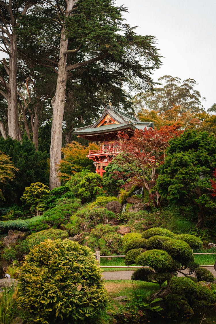 Shrine In Japanese Garden