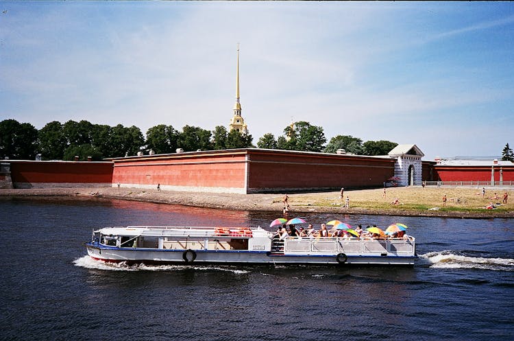 People At A Boat Ride In Neva River