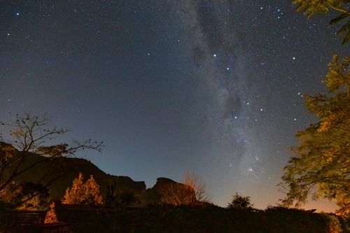 Free A breathtaking view of the Milky Way over São Bento do Sapucaí, Brazil, showcasing a starry night sky. Stock Photo