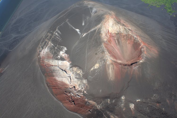 Aerial View Of Volcanic Crater