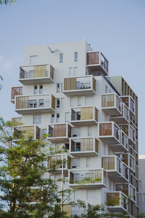 A White Building with Balconies