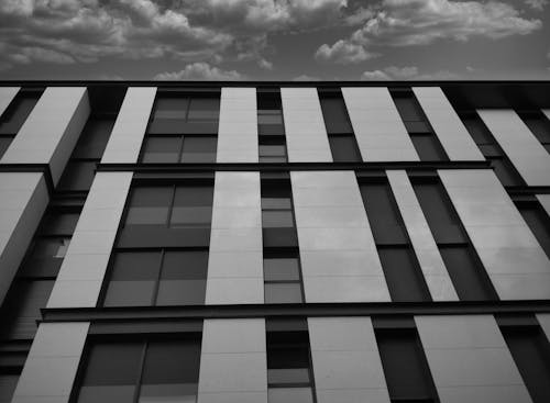 Základová fotografie zdarma na téma budova, černobílý, obloha