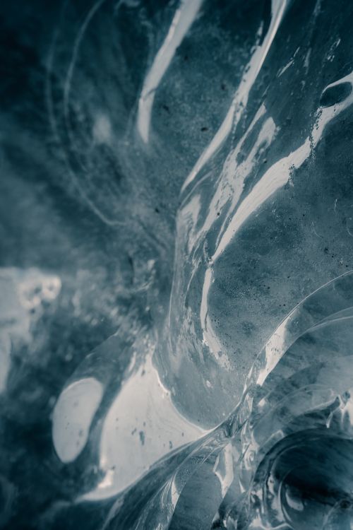 Free Abstract close-up of icy texture showcasing the beauty of frozen formations in winter. Stock Photo