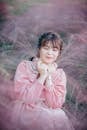 Portrait of Beautiful Asian Girl in Nature