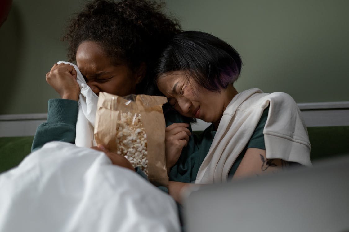 Both Crying Two Women Crying over Movie · Free Stock Photo