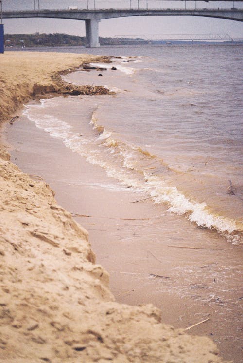 Sea Waves Crashing on Shore