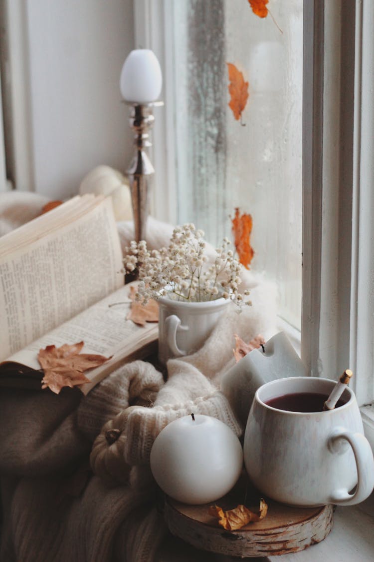 Autumn Composition By Window