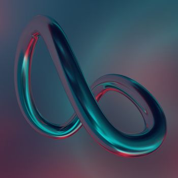 Digital artwork featuring a metallic infinity loop with a smooth, shiny surface. — photo by Steve Johnson