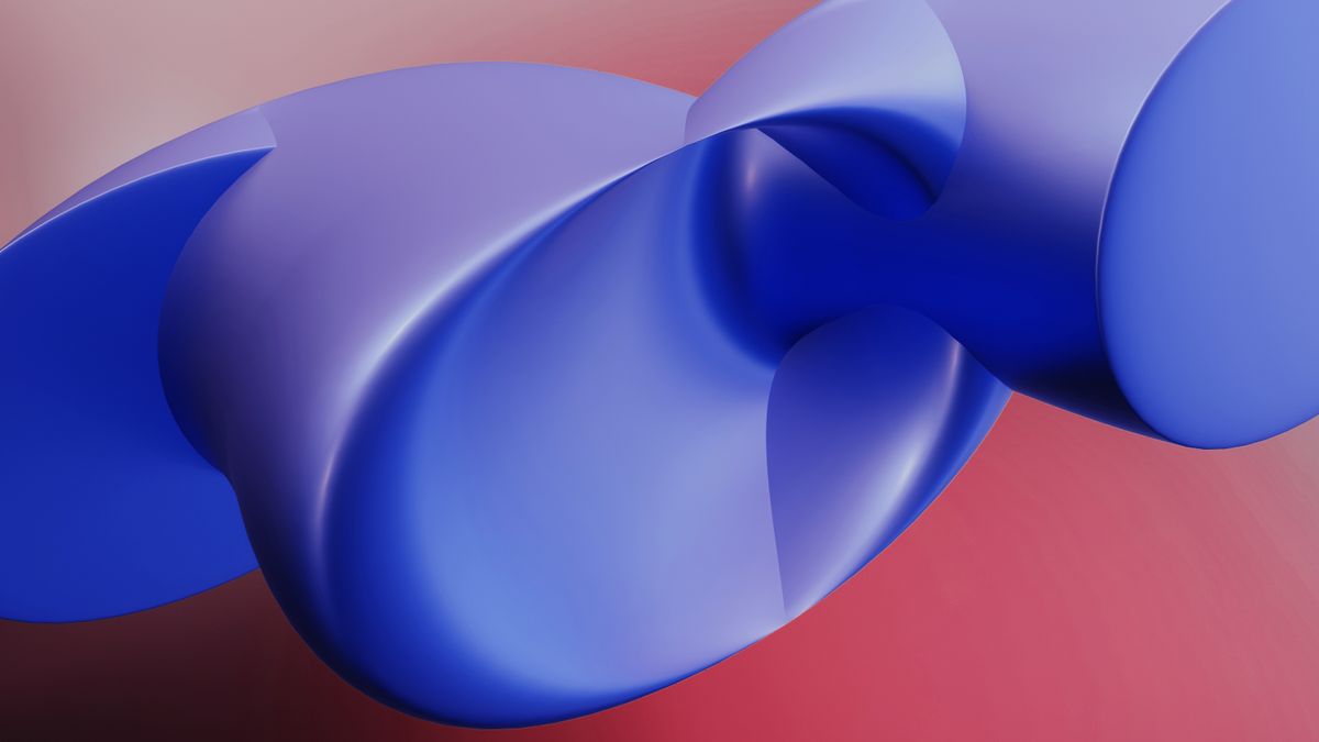 Blue Shard on Warm Gradient