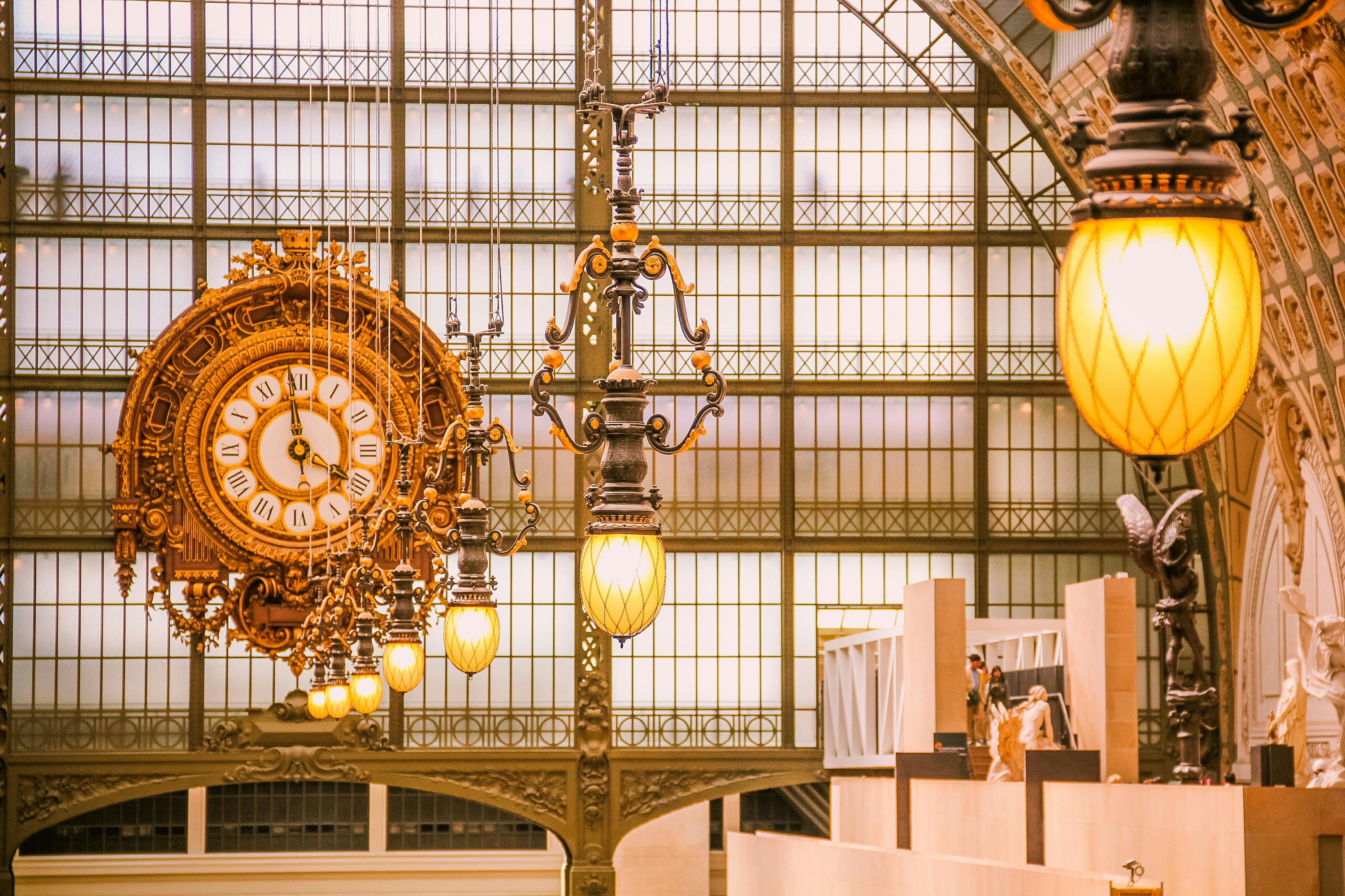 light fixtures at the musee d orsay