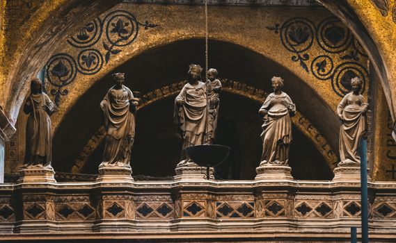 Brown Concrete Statue of a Man