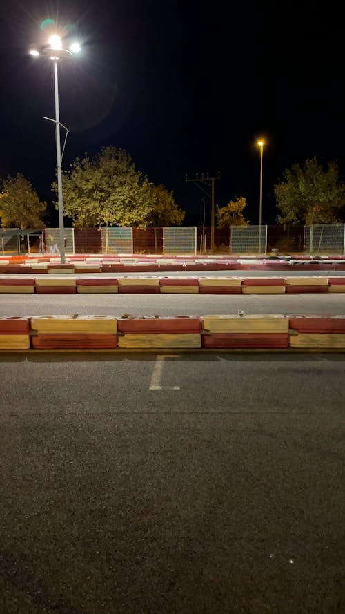 Karting on Kart Track at Night