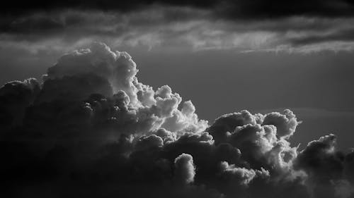 Time Lapse of Clouds in Black and White