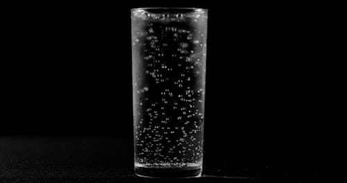 Sparkling Drink on a Glass