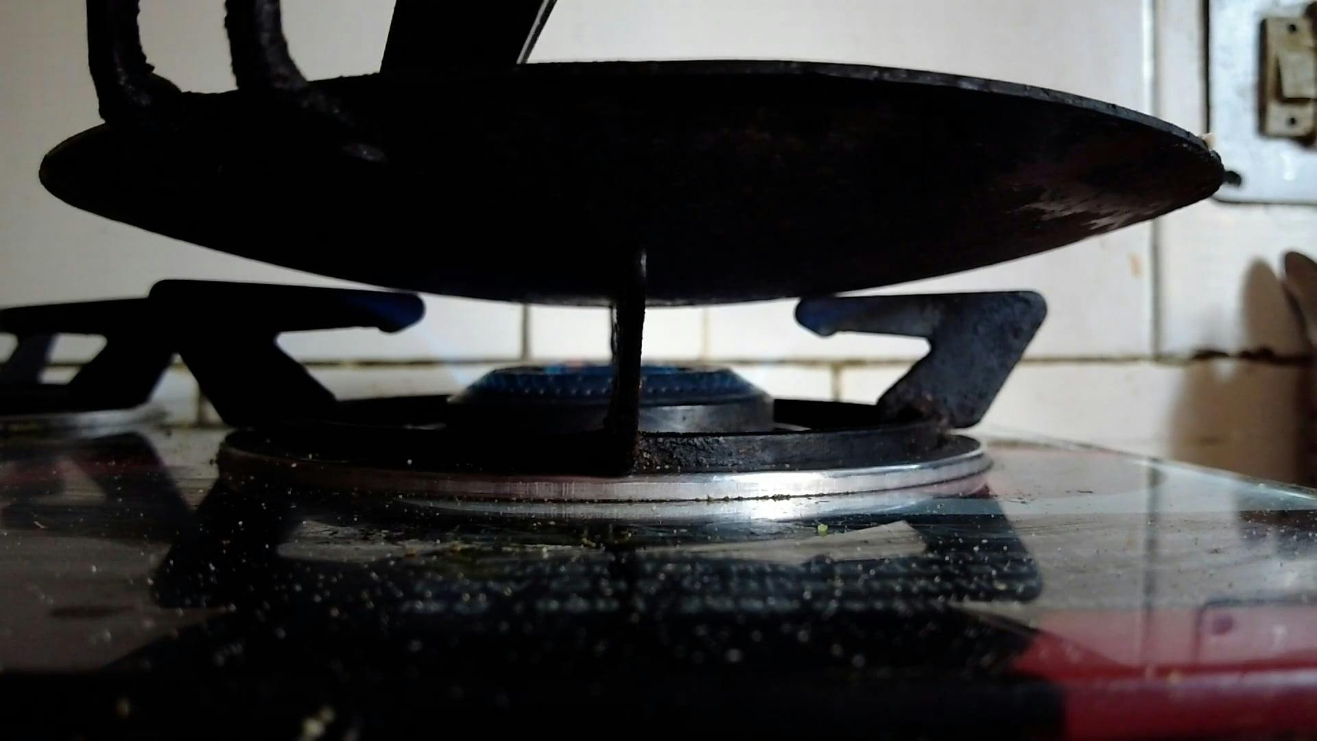 Preparing Roti on Gas Stove Free Stock Video Footage, RoyaltyFree 4K