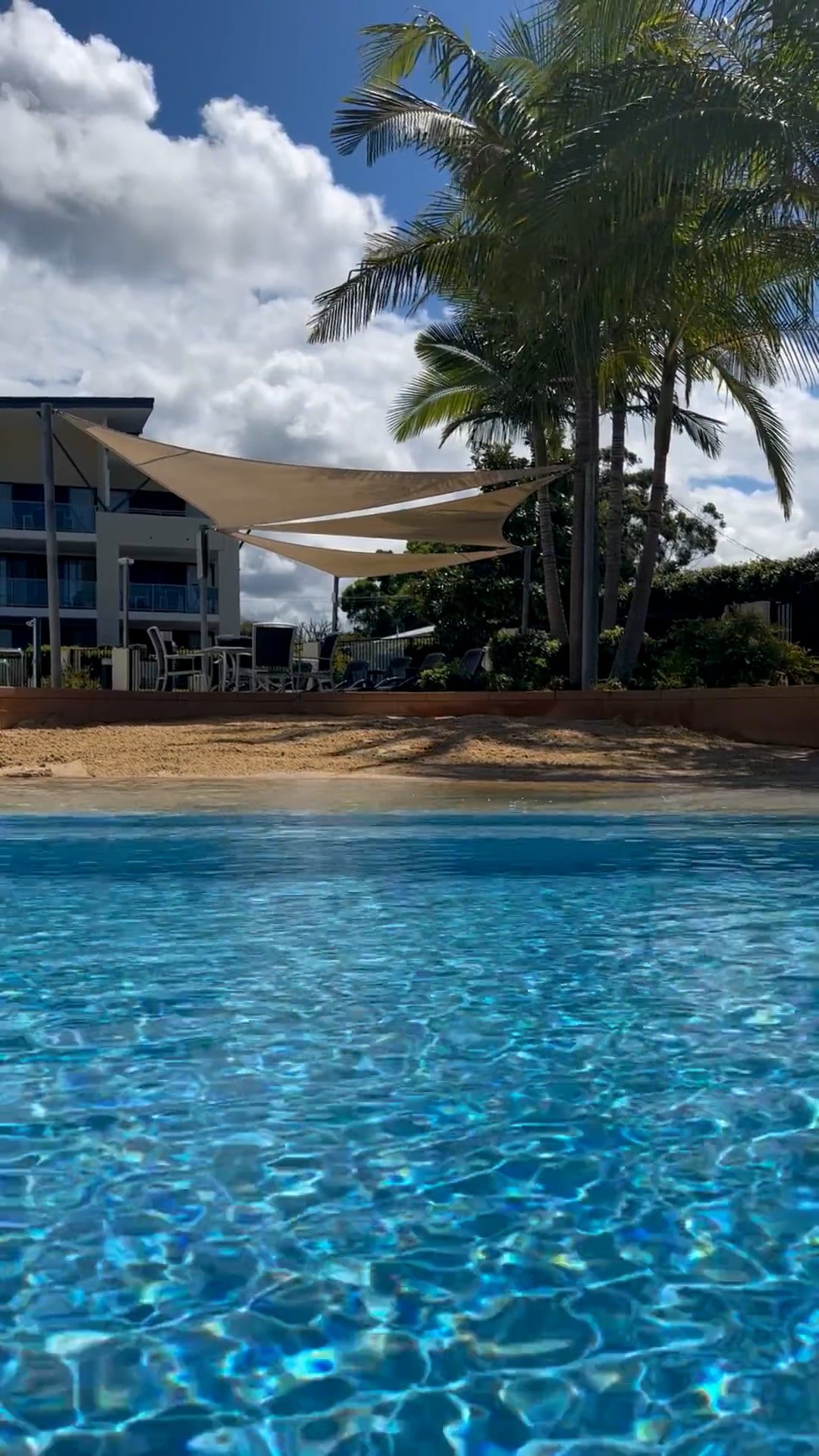 Resort Pool Area With View Of Beach Free Stock Video Footage, Royalty ...