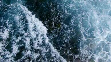 drone footage of waves
