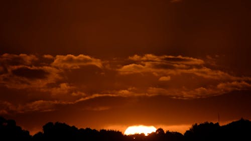 View of Orange Sky at Sunset